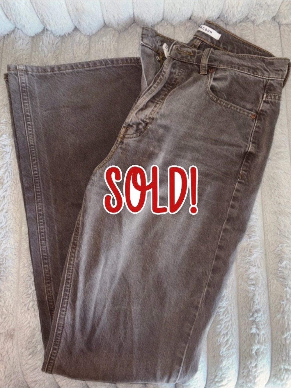‼️SOLD ON DEPOP‼️PacSun Women’s  Brown  Bootcut high rise Jenas size 27